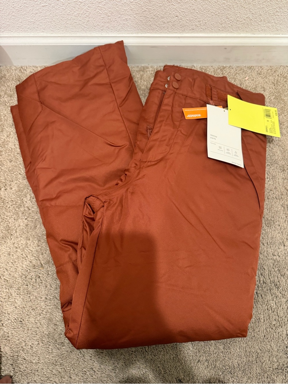 “New” All In Motion Brown Snow Pants sizeS